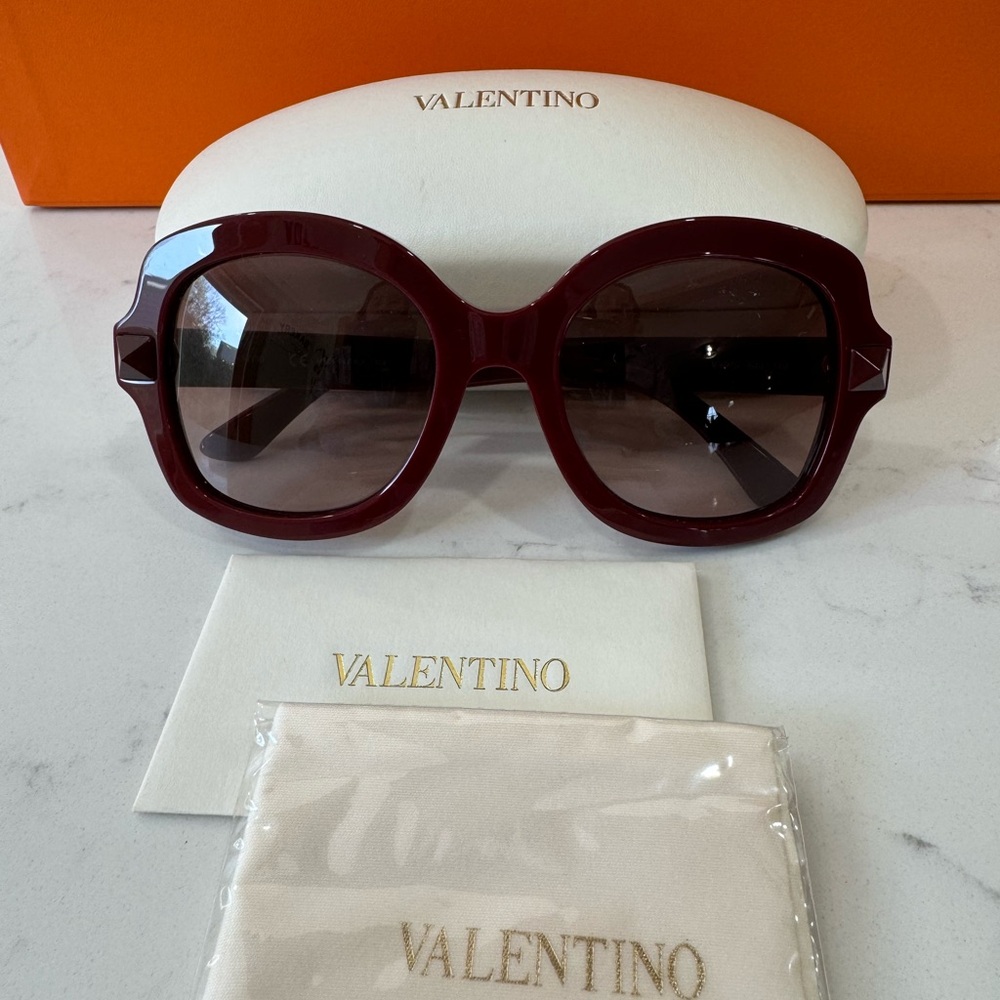 Valentino Rockstud Oversized Sunglasses